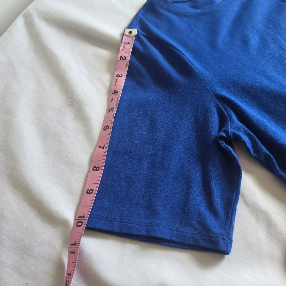 EILEEN FISHER stretch jersey shift t-shirt dress Blue Golf Preppy casual sporty - Picture 5 of 8